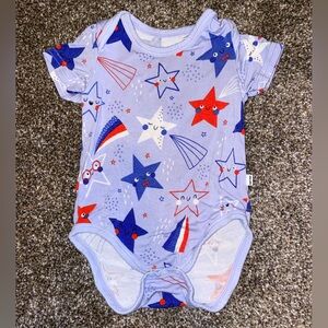 Little Sleepies Starry Night One Piece - Blue and Red